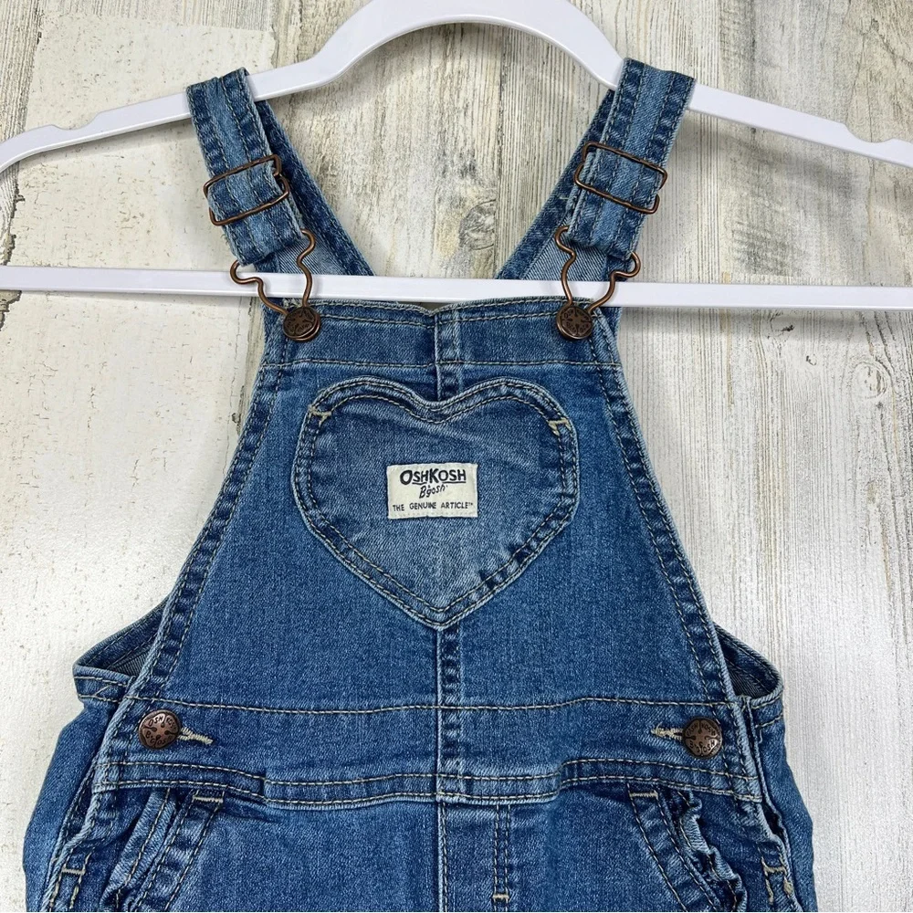 Oshkosh B'gosh Vestbak‎ Toddler 24M Blue Jean Jumpsuit Heart